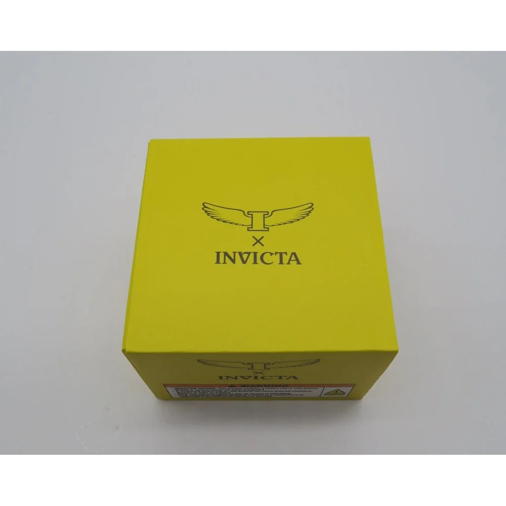 Invicta Mens Black Ion-Plated Stainless Steel Quartz Watch New